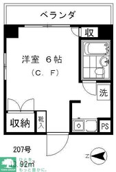 みなともハイツ北千束の物件間取画像